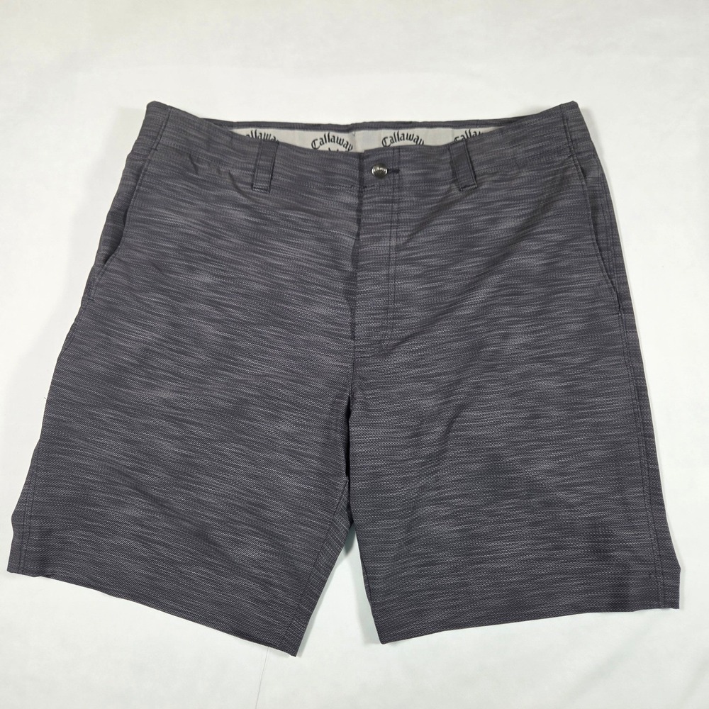 Callaway Golf Shorts Mens 38 Gray Chevron Performance Stretch Flat Front